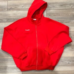 Comfrt  Red Zip-Up Hoodie